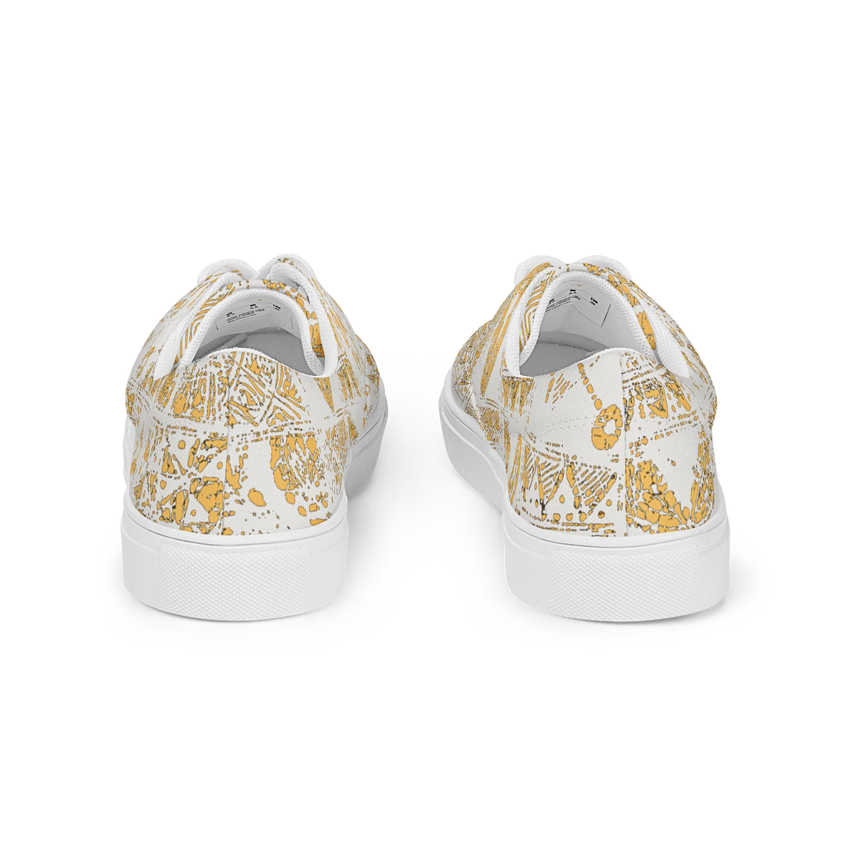 Golden Mosaic Lace-Up Canvas Shoes