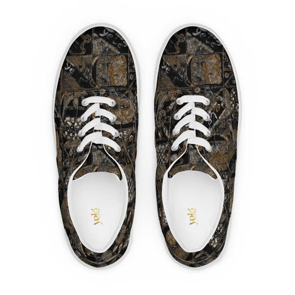 Geometric Glamour Lace-Up Shoes