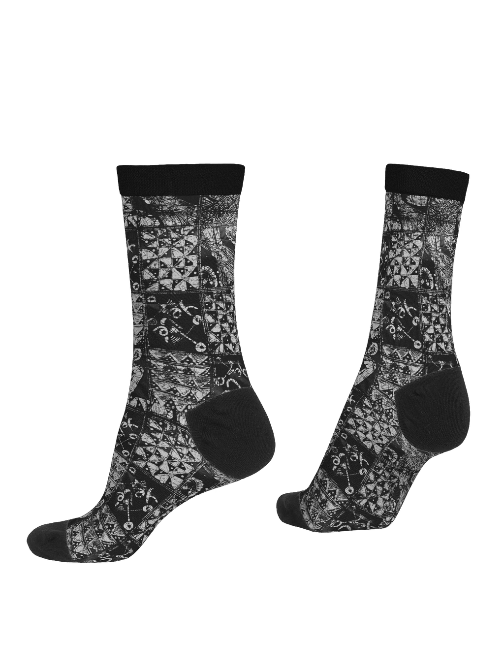 African Unity Print Eco-Chic: Recycled Crew Socks