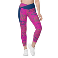 African Unity Print Symmetry Fusion Pocket Leggings | High-Waisted Crossover