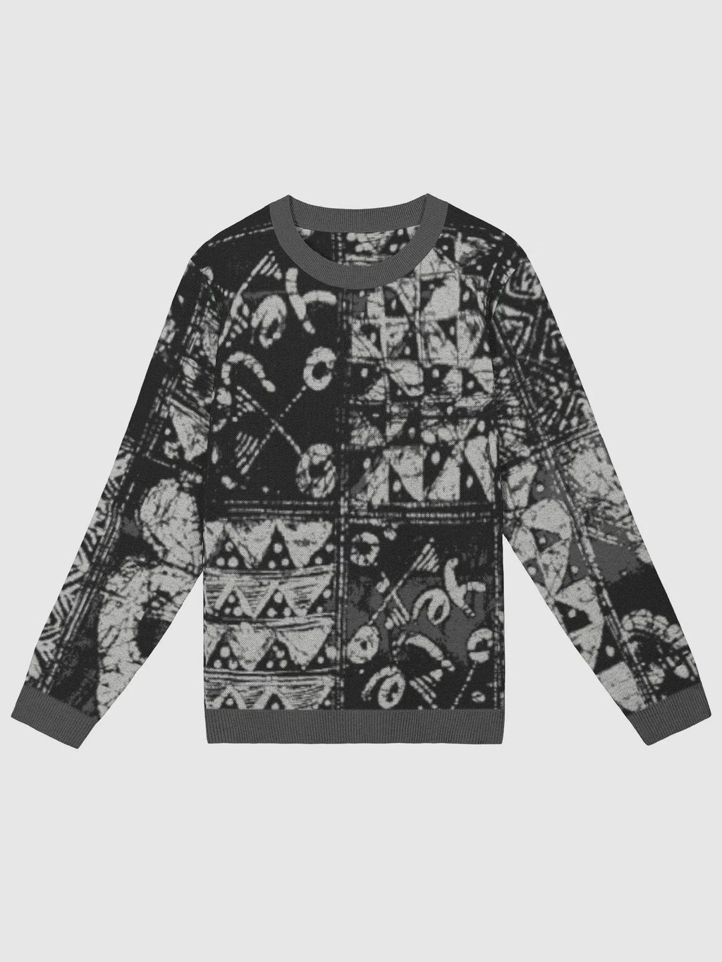 Unity Print Knit Sweatshirt by Yelé with Charcoal Trims - Art-Inspired Symbolic Apparel