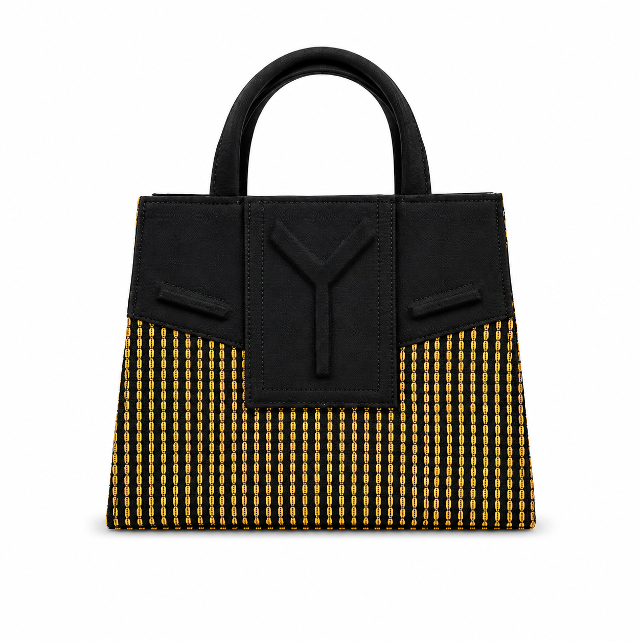 Yelé Asooke Purse – Luxe Gold Stripes