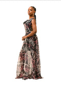 Power of Love Sequin Bespoke Gown | Exclusive Yelé Adinkra Print | Made to Order