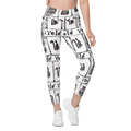 African Royalty Print Symmetry Fusion Pocket Leggings | High-Waisted Crossover
