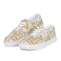 Golden Mosaic Lace-Up Canvas Shoes