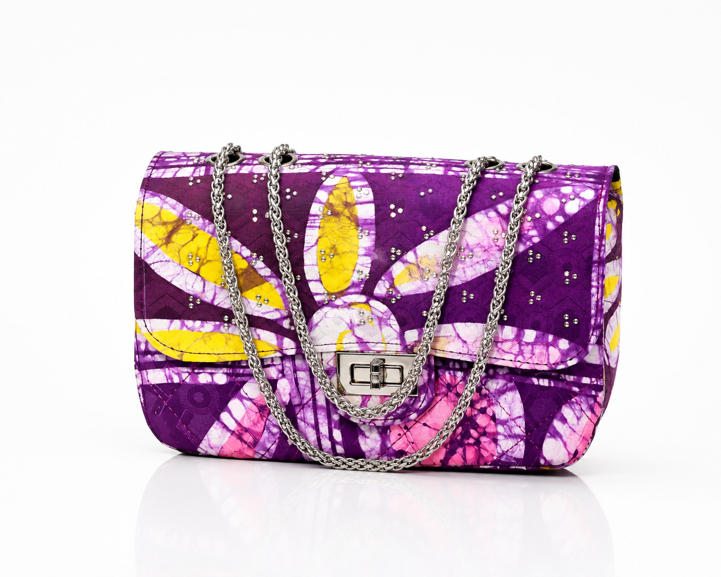 Yelé Beauty Print Rhinestone Embellished Bag for Women