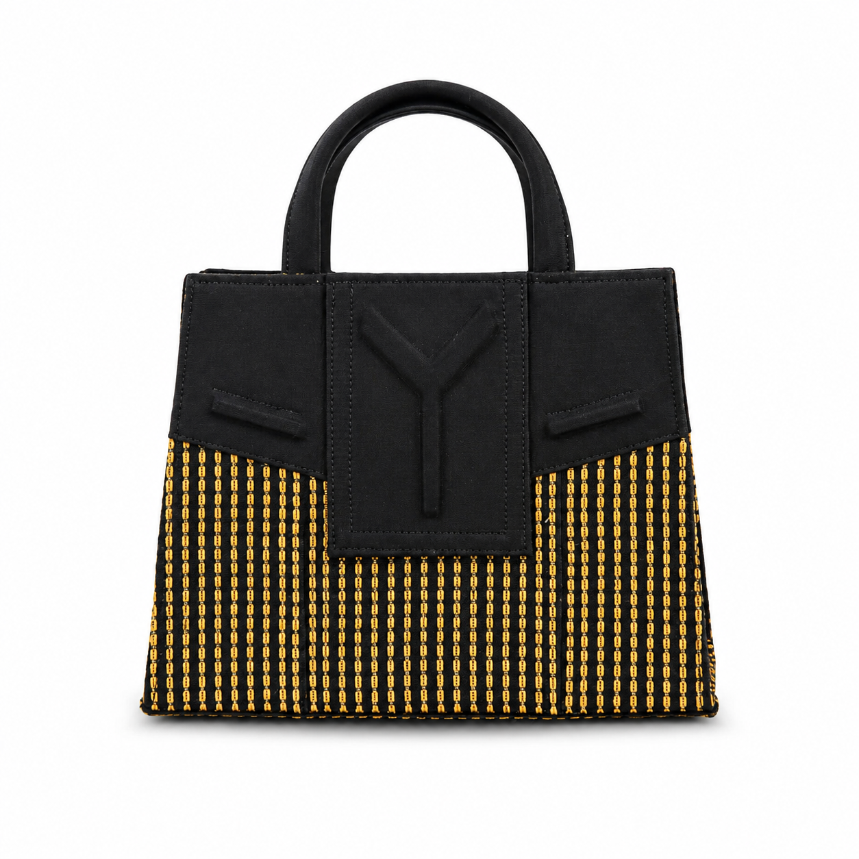 Yelé Asooke Purse – Luxe Gold Stripes