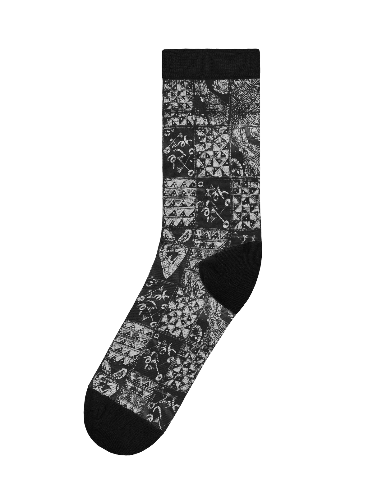 African Unity Print Eco-Chic: Recycled Crew Socks