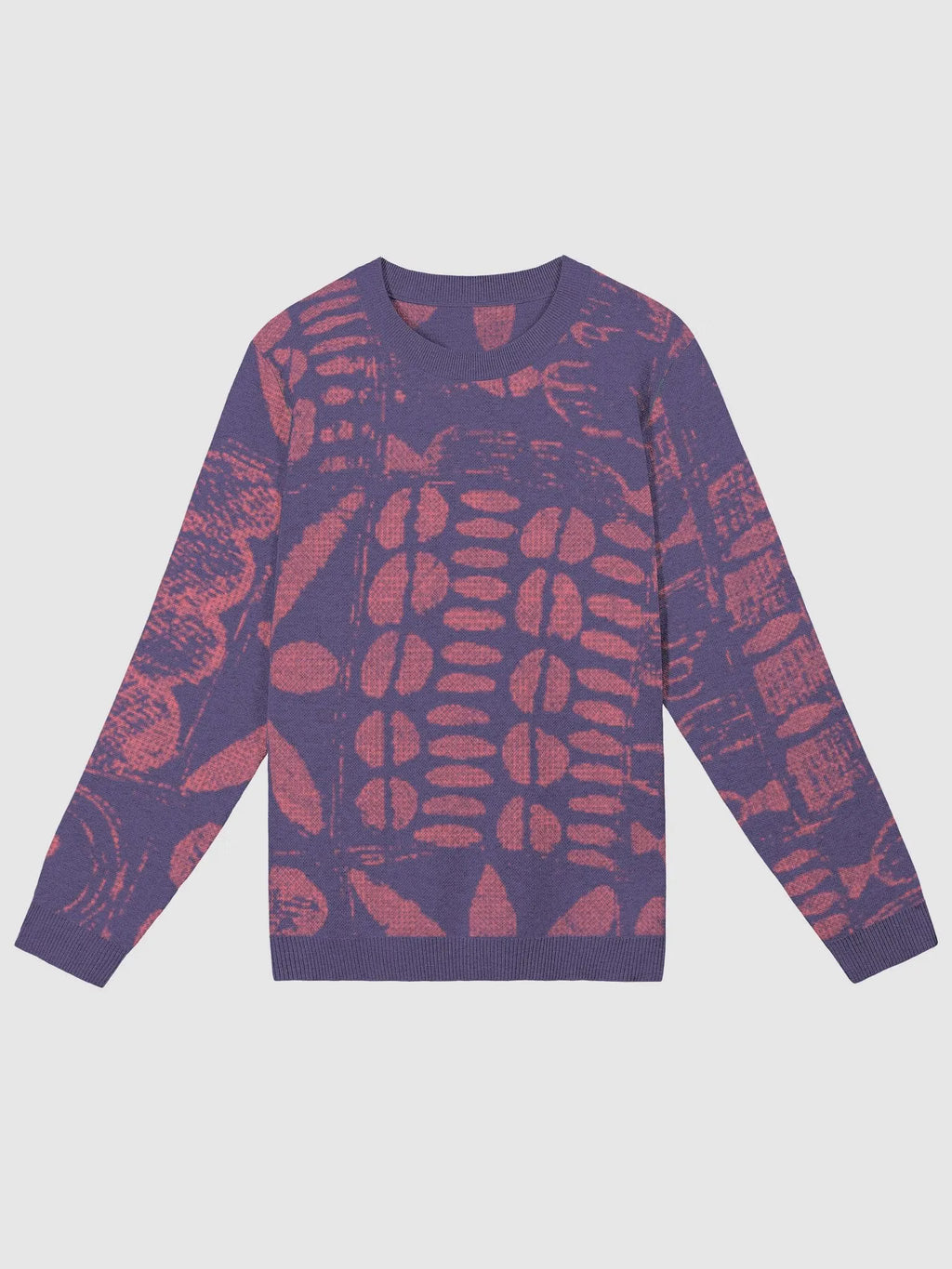 Yelé Arewa Print Jacquard Crewneck Sweater | Lightweight Knit