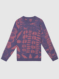Yelé Arewa Print Jacquard Crewneck Sweater | Lightweight Knit
