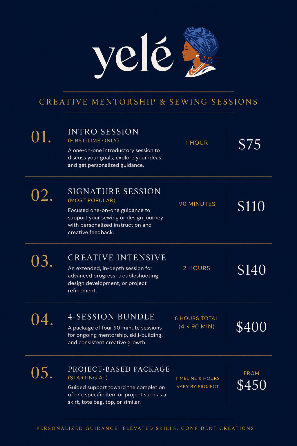 Private Sewing Session – Creative Mentorship by Yelé
