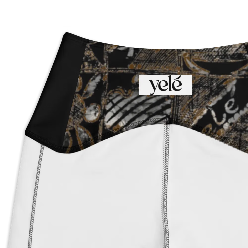 African Festivity Print Crossover Pocket Leggings | High-Waisted