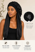 Silk-Lined Braid Bonnet for Locs, Twists and Protective Styles
