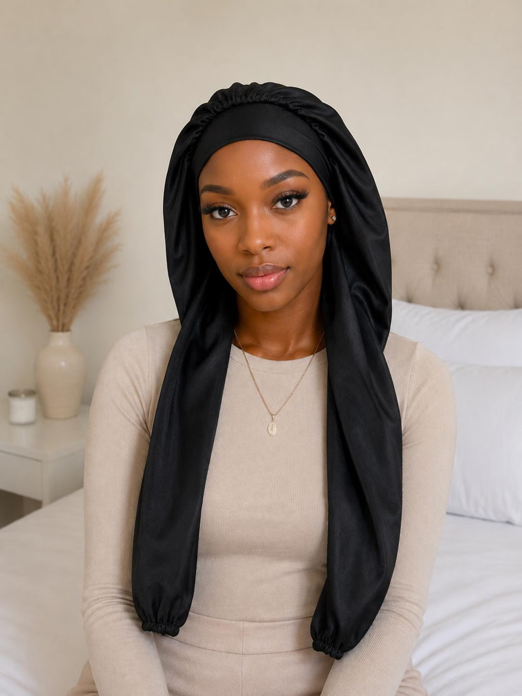 Silk-Lined Braid Bonnet for Locs, Twists and Protective Styles