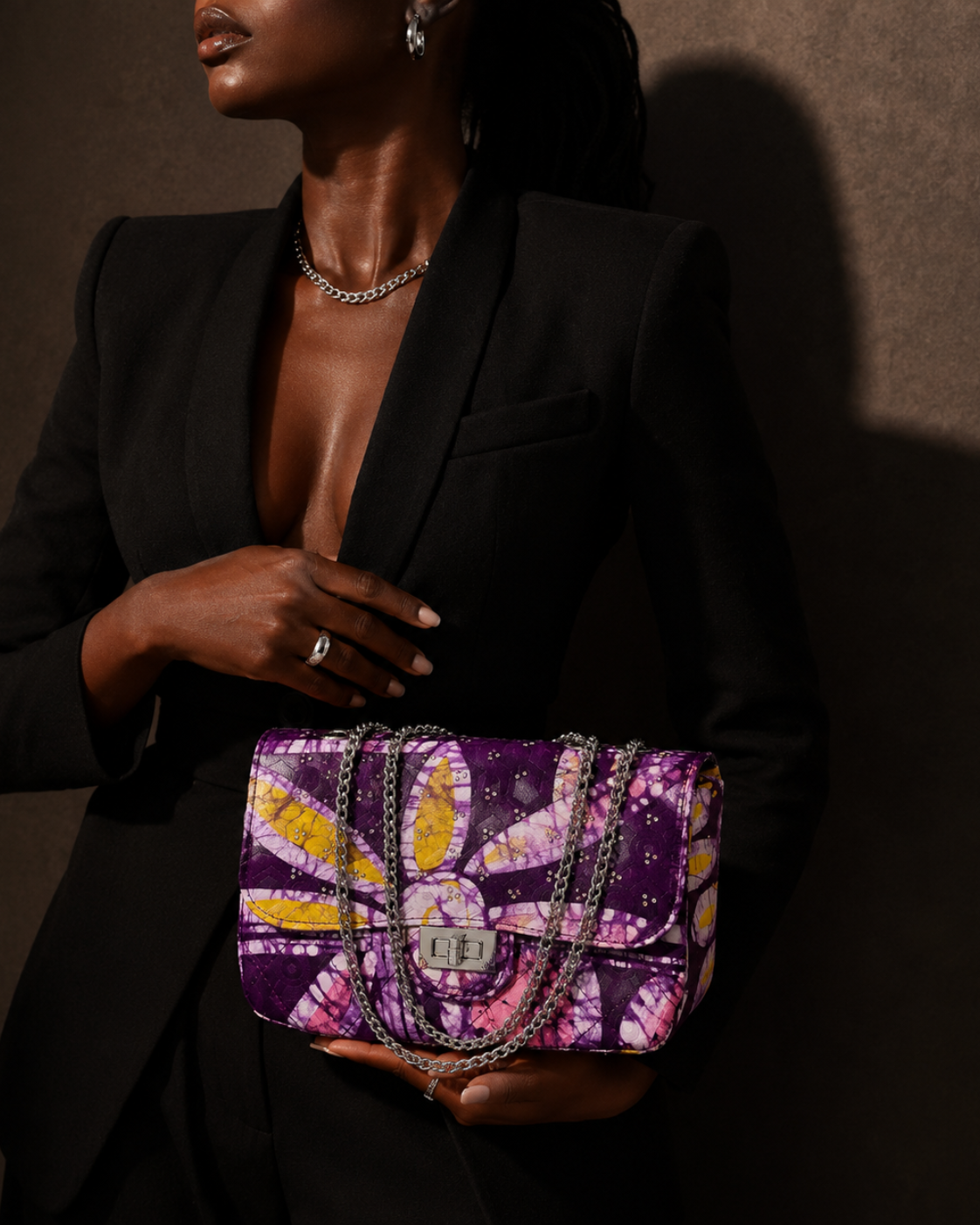 Yelé Beauty Print Rhinestone Embellished Bag for Women