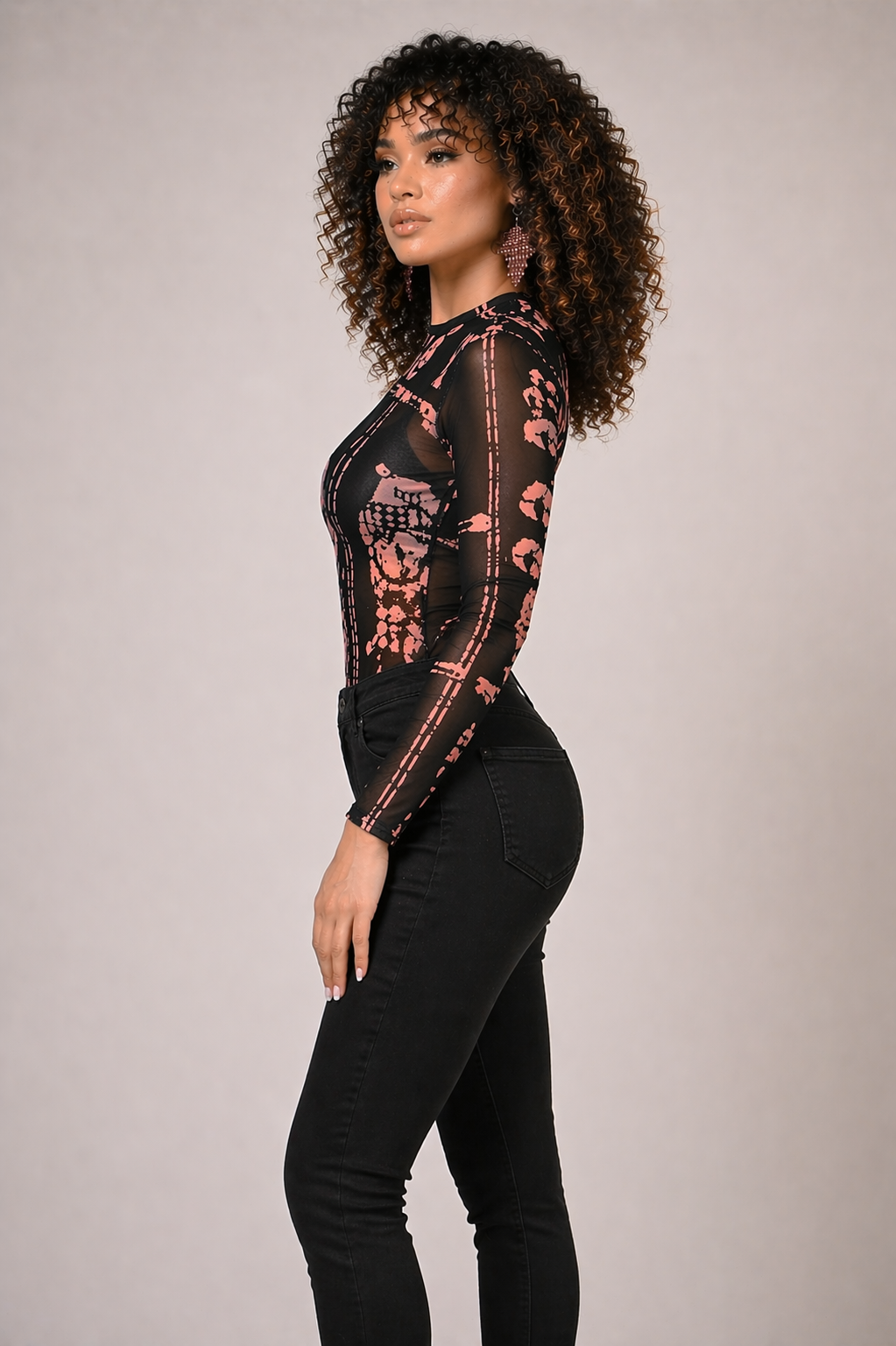 Royalty Print Mesh Top — Made to Order | Yelé