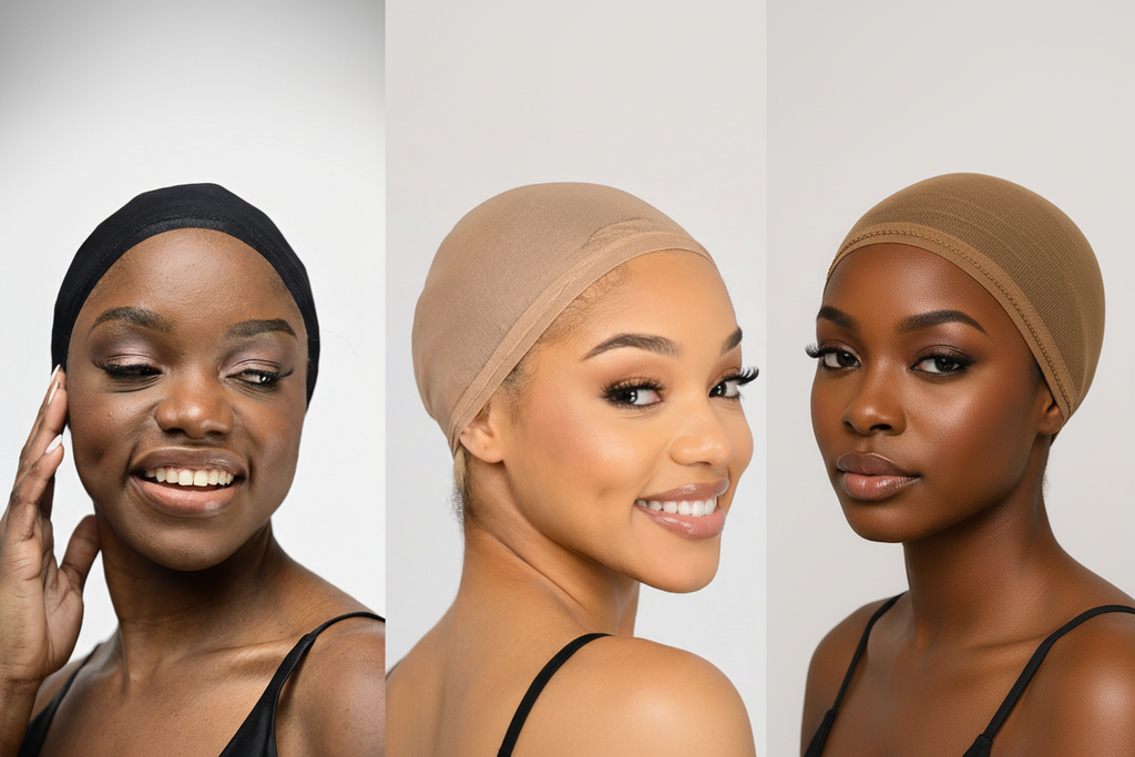 Yelé Luxe Silk-Lined Wig Caps Collage