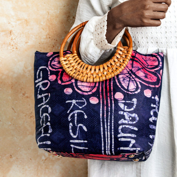 Afrocentric Adire Raffia Clutch: Timeless Handbag with Custom African Patterns