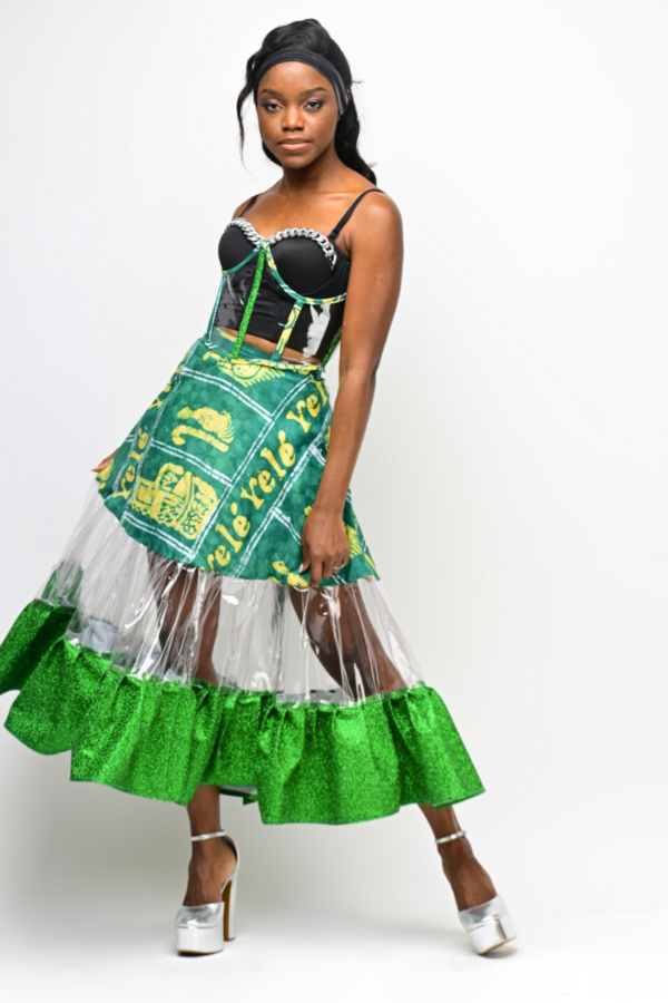 Fashion-forward skirt showcasing African heritage with a modern twist