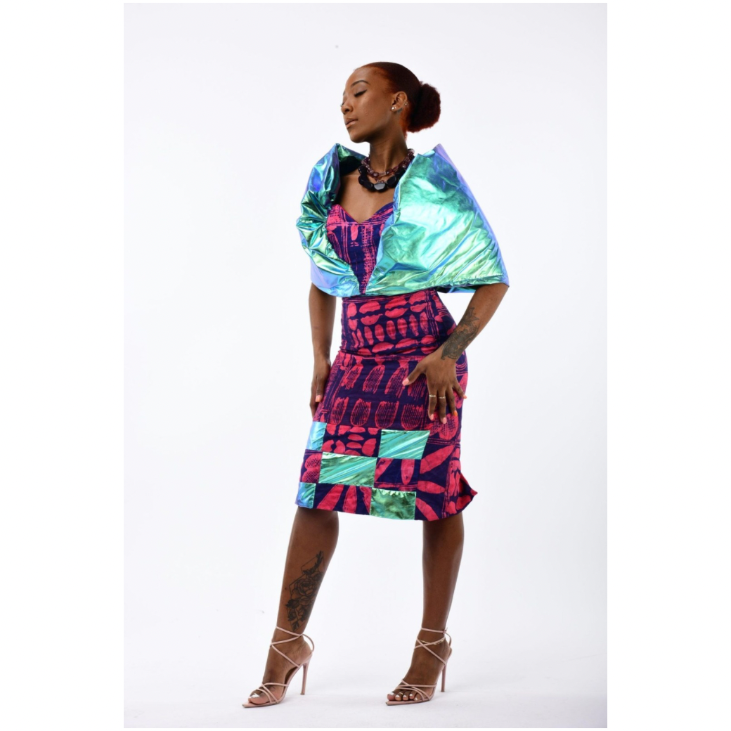African Print Blouse & Skirt