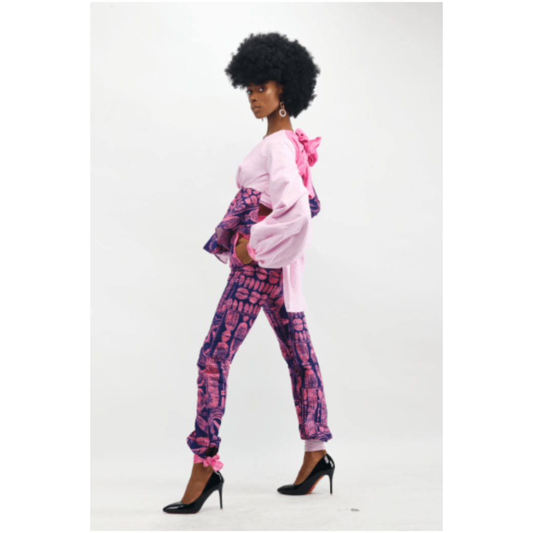 African Print Peplum Top & Pants