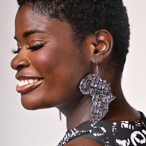 Black Unity Print Earrings