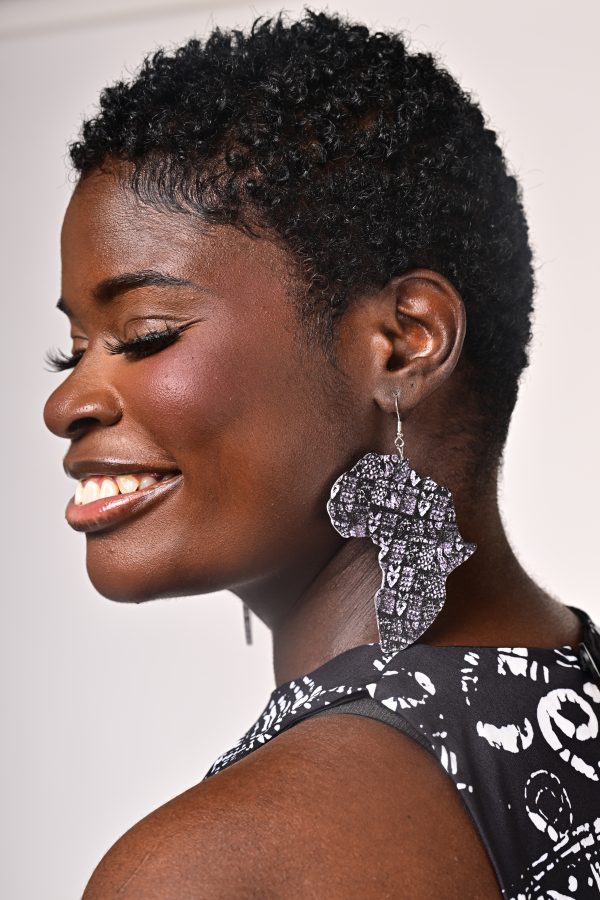 Black Unity Print Earrings