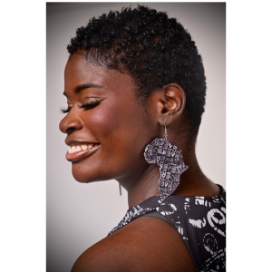 Black Unity Print Earrings