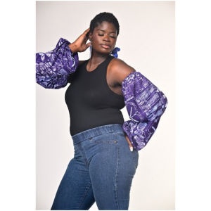 Purple Beauty Print Detachable Sleeves