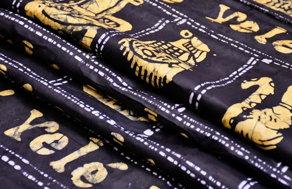 royalty print fabric black