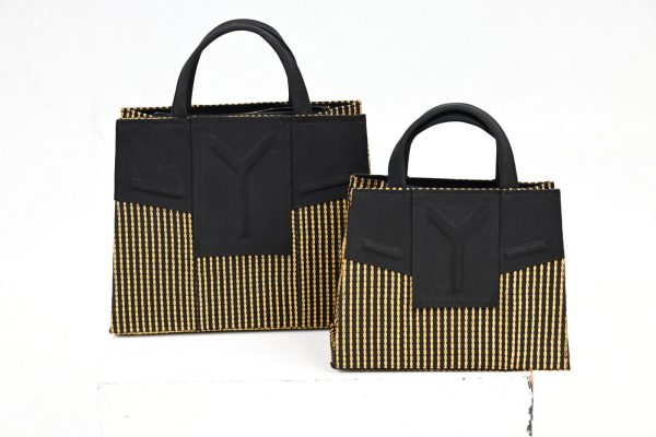 Yelé Asooke Purse – Luxe Gold Stripes Collection