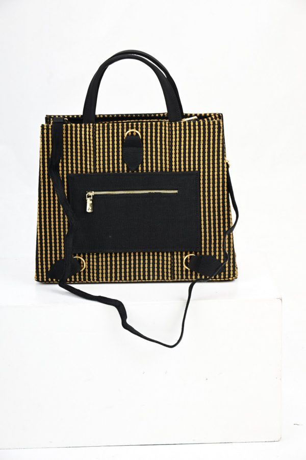 Yelé Asooke Purse – Luxe Gold Stripes Collection