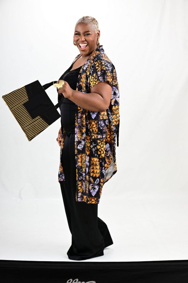Yelé Asooke Purse – Luxe Gold Stripes Collection