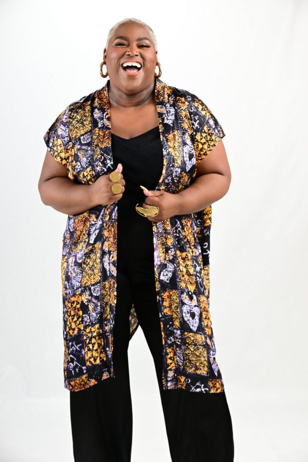 Unity Print Open Back Kimono