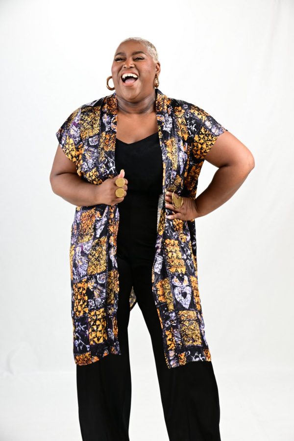 Unity Print Open Back Kimono