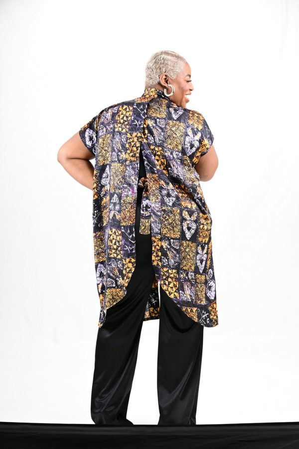 Unity Print Open Back Kimono