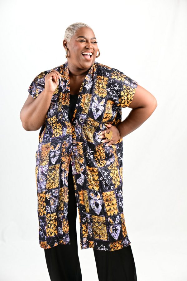 Unity Print Open Back Kimono