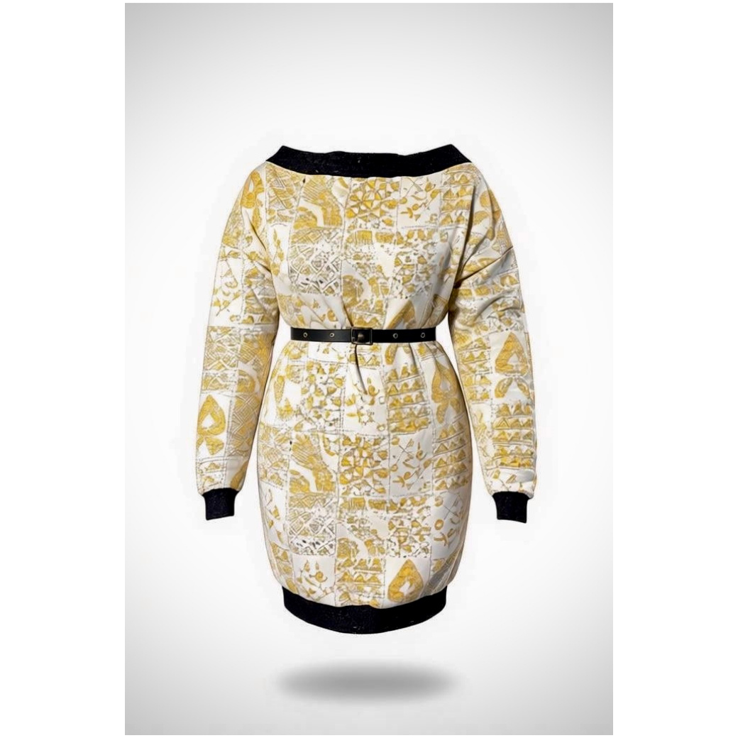 Yelé Unity Print Sweater Dress