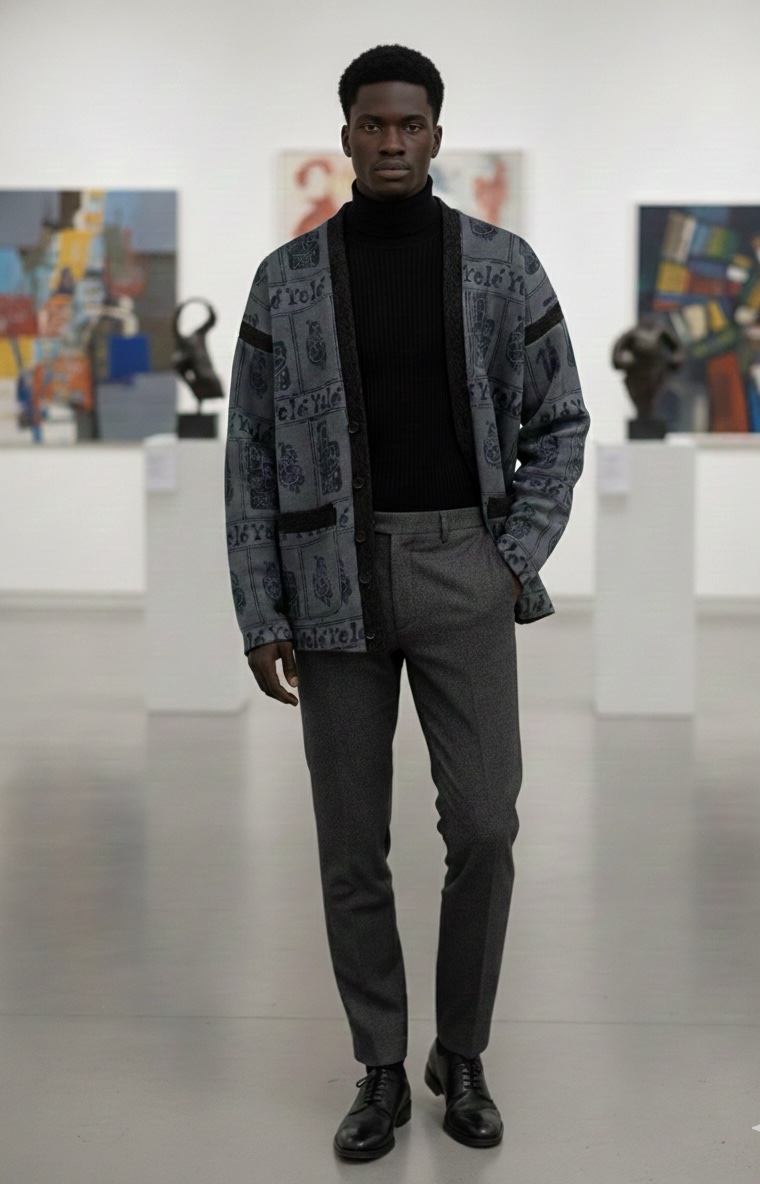 Royalty Print Unisex Cardigan