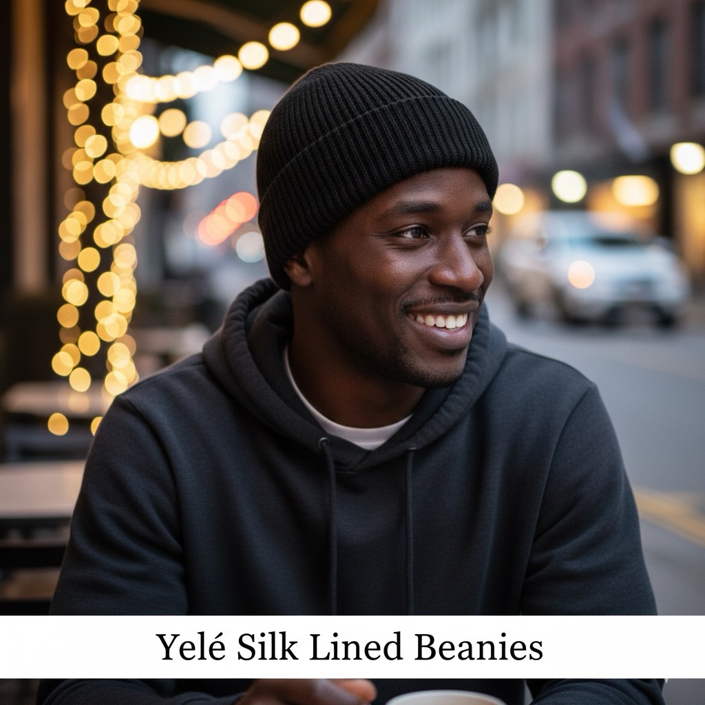 Yelé Silk-Lined Beanie – Luxury Winter Hat for Hair Protection